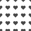 Black hearts symbol pattern on white background. Royalty Free Stock Photo