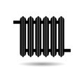 Black Heating radiator icon or logo