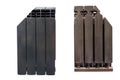 Black Heating radiators isolated on a white background. Including clipping path.
