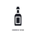 black hebrew wine isolated vector icon. simple element illustration from religion concept vector icons. hebrew wine editable logo