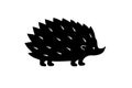 Black Hedgehog silhouette. Vector Royalty Free Stock Photo