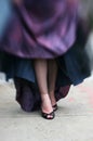 Black Heels and Prom Dress Royalty Free Stock Photo
