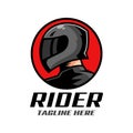 Black Helmet Biker Logo Design