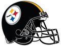 The black helmet of the Pittsburgh Steelers American football team Royalty Free Stock Photo