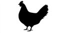 AI-Generated Chicken Silhouette Royalty Free Stock Photo