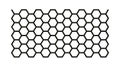 Black Hexagon Grid Seamless Vector Pattern, vector design Generative AI Royalty Free Stock Photo