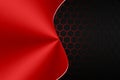 Black hexagon and red neon light Royalty Free Stock Photo