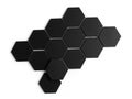 Black hexagonal tiles, isolated on white background Royalty Free Stock Photo