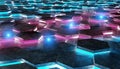 Black hexagone background pattern 3D rendering Royalty Free Stock Photo