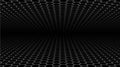 Black hexagons background, dynamic dark gray 3D perspective hexagonal pattern background with copy space