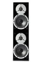 Black high gloss loudspeaker tower Royalty Free Stock Photo