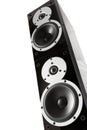 Black high gloss loudspeaker tower Royalty Free Stock Photo