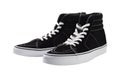 Black High Top Canvas Sneakers Royalty Free Stock Photo