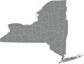 Location map of the Bronx County of New York, USA Royalty Free Stock Photo