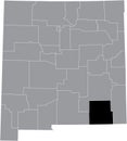 Location map of the Eddy County of New Mexico, USA
