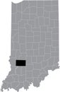 Location map of the Greene County of Indiana, USA