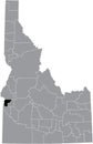 Location map of the Payette County of Idaho, USA