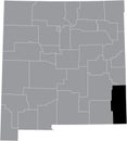 Location map of the Lea County of New Mexico, USA