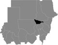 Location map of the Khartoum state of Sudan