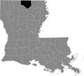 Location map of the Union Parish of Louisiana, USA Royalty Free Stock Photo