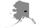 Location map of the Fairbanks North Star borough of Alaska, USA