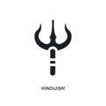 black hinduism isolated vector icon. simple element illustration from religion concept vector icons. hinduism editable logo symbol Royalty Free Stock Photo
