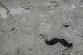 Black hipster moustaches drawn on a wall