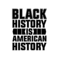 Black History Is American History Typography T-Shirt Design White And Black Royalty Free Stock Photo
