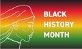 Black History Month - African-American History Month - background design for celebration and recognition in February. Royalty Free Stock Photo
