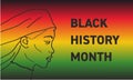 Black History Month - African-American History Month - background design for celebration and recognition in February. Royalty Free Stock Photo