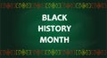 Black History Month banner with concept ornament