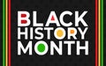 Black History Month banner. Vector illustration of design template for national holiday poster or card. Annual Royalty Free Stock Photo