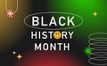 Black History Month banner. Vector illustration of design template for national holiday poster or card. Annual Royalty Free Stock Photo