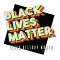 Black History Month BLM Banner Logo Typeface Headline Banner