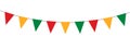 Black history month bunting, red, yellow and green flag garland, triangle pennants, pan african flag colours decoration