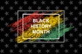 Black history month celebrate. illustration design graphic Black history month Royalty Free Stock Photo