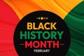 Black History Month Colorful wallpaper with rounded shapes and greetings typography in the circle.