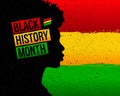 Black History Month Grunge Banner Design Royalty Free Stock Photo