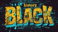Black History Month. Grunge vintage background. Vector illustration