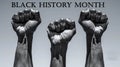 Black History Month. Hand clenched into fist