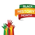 Black History Month Vector Template Design Illustration Royalty Free Stock Photo