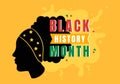 Black History Month Template Hand Drawn Cartoon Flat Background Illustration of African American Holiday to Promote