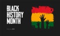 Black History Month to remember important people and events of the African diaspora banner template.