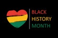 Black History Month to remember important people and events of the African diaspora banner template,