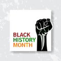 Black History Month Vector Design For Banner Print and Greeting Background