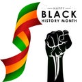 Black History Month Vector Design For Banner Print and Greeting Background