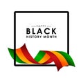 Black History Month Vector Design For Banner Print and Greeting Background