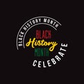 Black History Month Vector Template Design Illustration