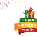 Black History Month Vector Template Design Illustration Royalty Free Stock Photo