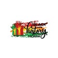 Black History Month Vector Template Design Illustration Royalty Free Stock Photo